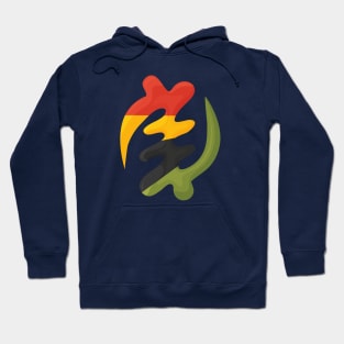 Gye Nyame symbol made in Pan African colors Hoodie